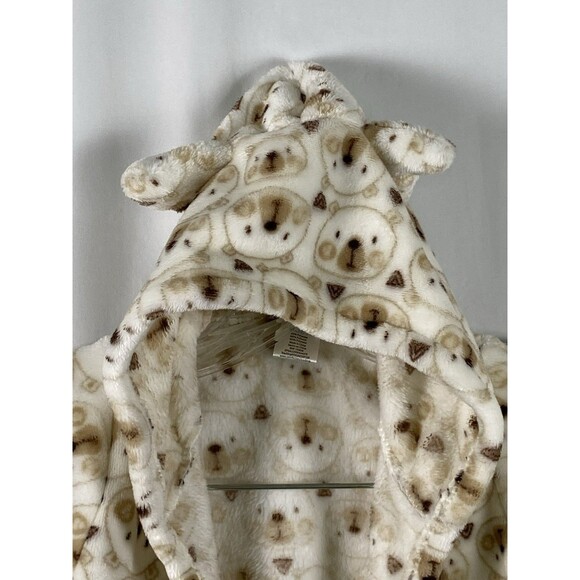 ZAK & ZOEY Toddlers Teddy Bear Barth Robe W Ears Waist Tie Plush Soft - Picture 2 of 15